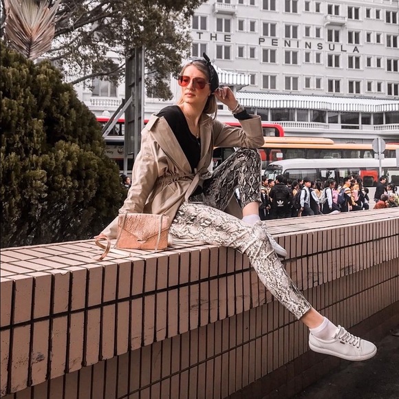 Snake print high waist pants jeggings - Picture 2 of 8